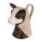 Hello Honey 12-Ounce Stoneware Goat Shaped Pitcher, Brown and White